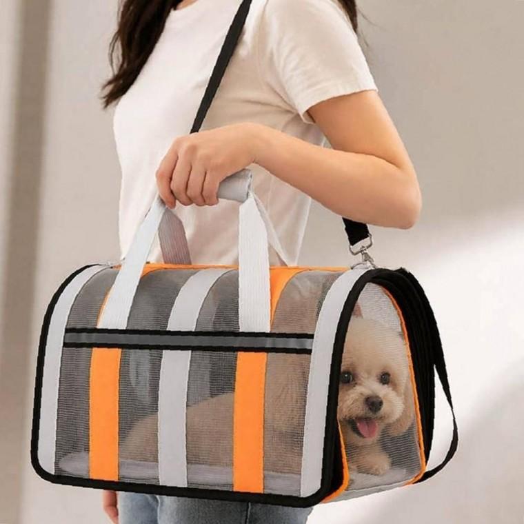 메쉬 숄더백 슬링백 이동가방 고양이 강아지 애견 여름