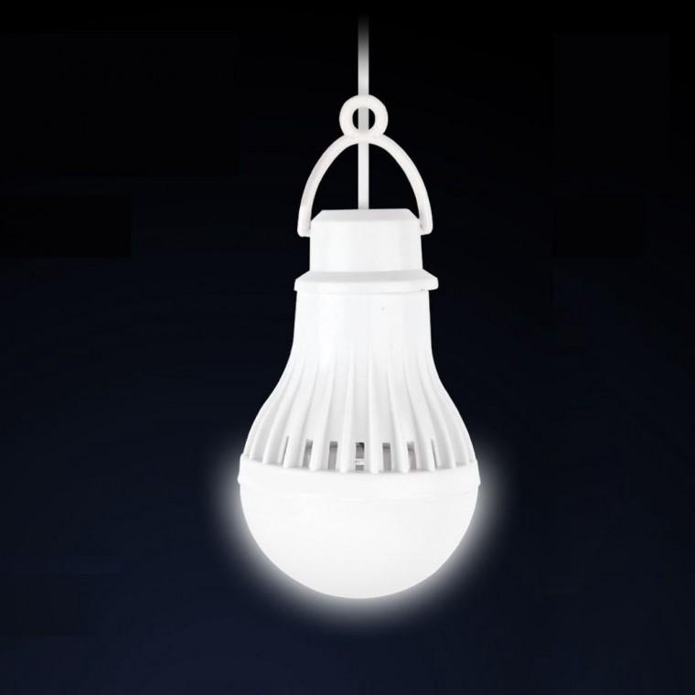 Coms 캠핑 USB 램프 전구형 5V 5W 10 LED 1M 화이트
