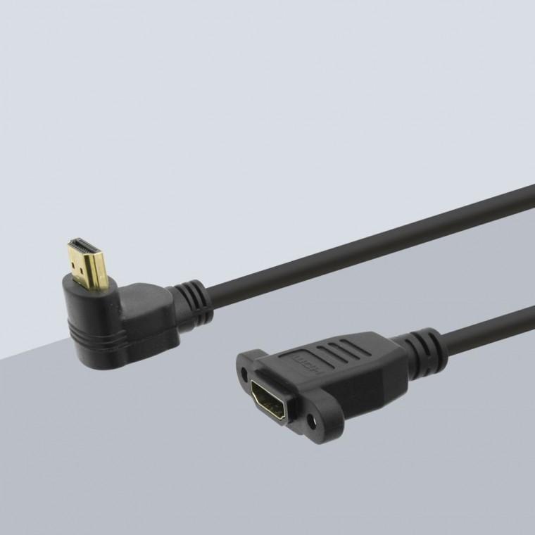 HDMI 연장 젠더 HDMI 상향꺾임 포트형 4K2K 60Hz 15cm