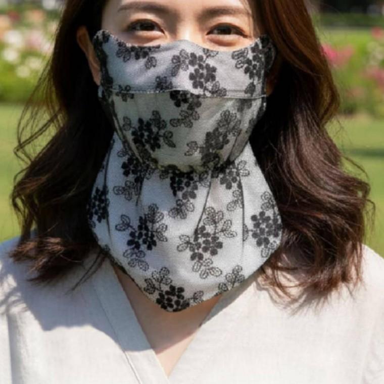 골프 레이스 등산 플라워 자외선차단 마스크 햇빛가리개