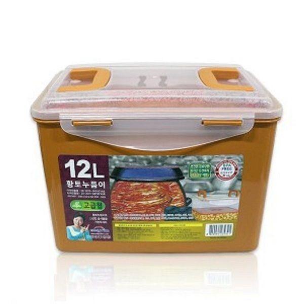 김치통 보관용기 반찬통 밀폐용기 누름이 직사각 2.7L
