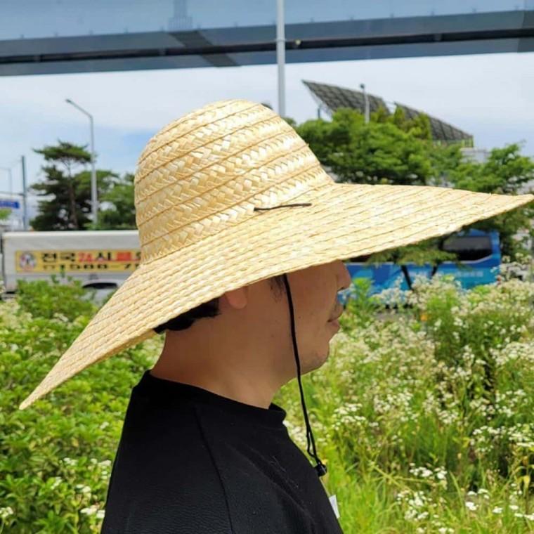 밀짚모자 53 54cm 밀집모자 햇빛차단모자 지푸라기모자