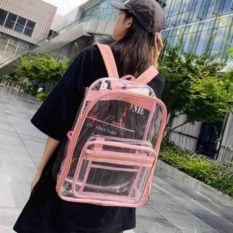 투명백팩 핑크 패션백팩 여성가방 배낭가방