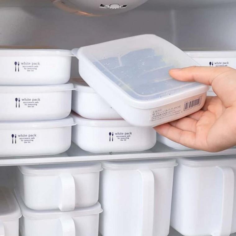 나카야 사각 밀폐통 500ml 야채보관용기 플라스틱용기 샐러드도시락통