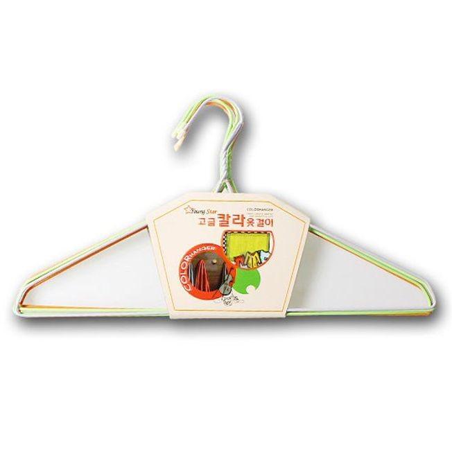 고급 칼라 옷걸이 5P 튼튼한 재질의 슬림옷걸이 행거