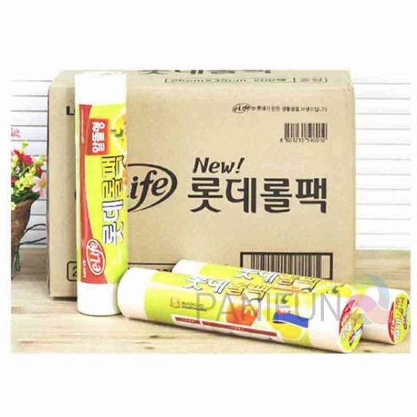 비닐롤팩 500매 12개 롤위생팩 일회용비닐 비닐팩 항균비닐 위생비닐팩