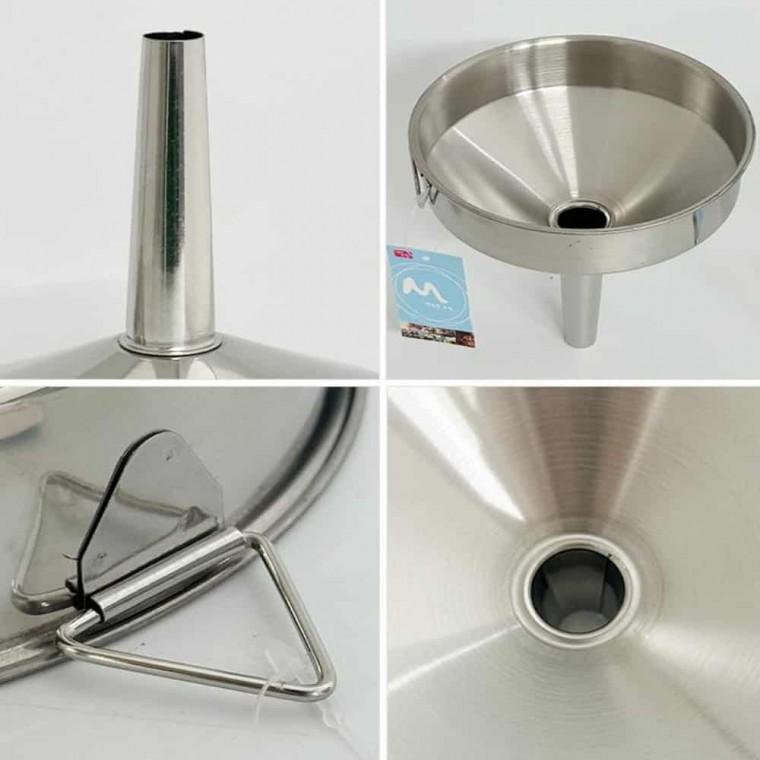 스텐 깔때기 140mm 스텐여과기 기름깔대기 주방깔대기 스텐조리도구 기름여과기 스테인레스깔때기 손잡이깔