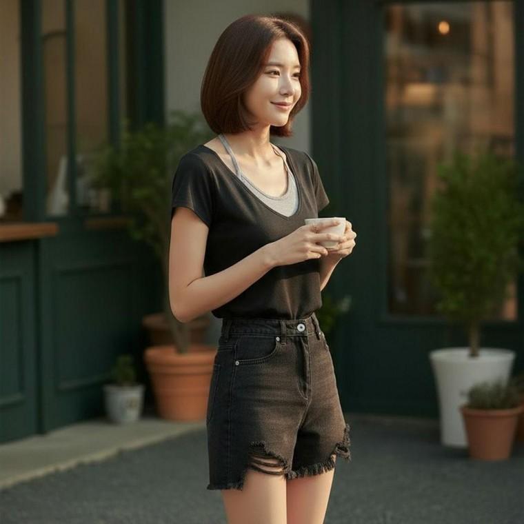 롤롤 투피스 심플 홀터넥 나시 레이어드 티셔츠