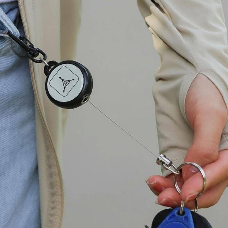분실 방지 릴 고리 열쇠 스트랩 가방 파우치 스마트 키홀더