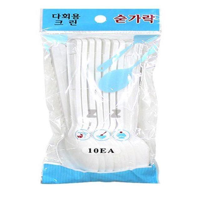 다회용 크린 숟가락 10개 숟가락 실내 야외용 스푼