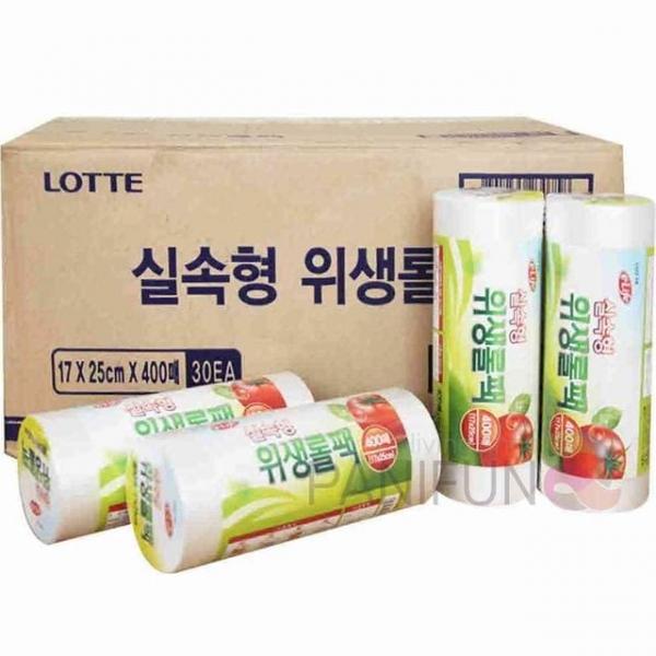 비닐롤팩 400매 30개 투명비닐백 투명비닐 비닐봉투 주방비닐 식품용비닐
