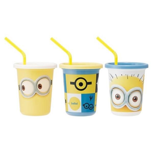 스케이터 미니언즈 페이스 스트로 텀블러 3P SET(320ML) 텀블러