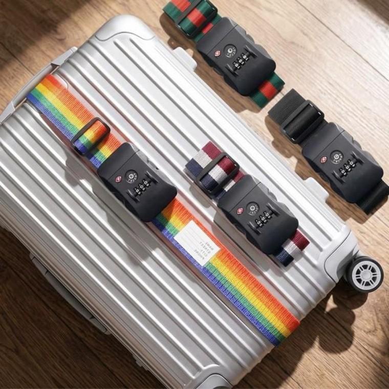 TSA 캐리어잠금장치 소프트 가방자물쇠 연결스트랩 밴드 열쇠 유럽여행