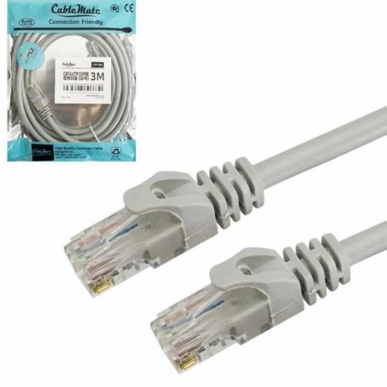 CAT6 랜케이블 3M 랜선연장 인터넷선 카플러 인터넷연결선 랜포트 랜선커넥터 랜선플러그 랜선연결 랜케이