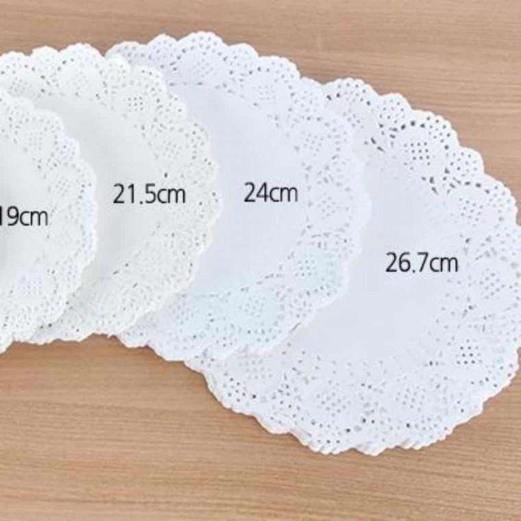 도일리 페이퍼 원형(14cm)100매 종이컵받침대 접시받침 도일리페이퍼포장 종이코스터 종이티코스터 원형도