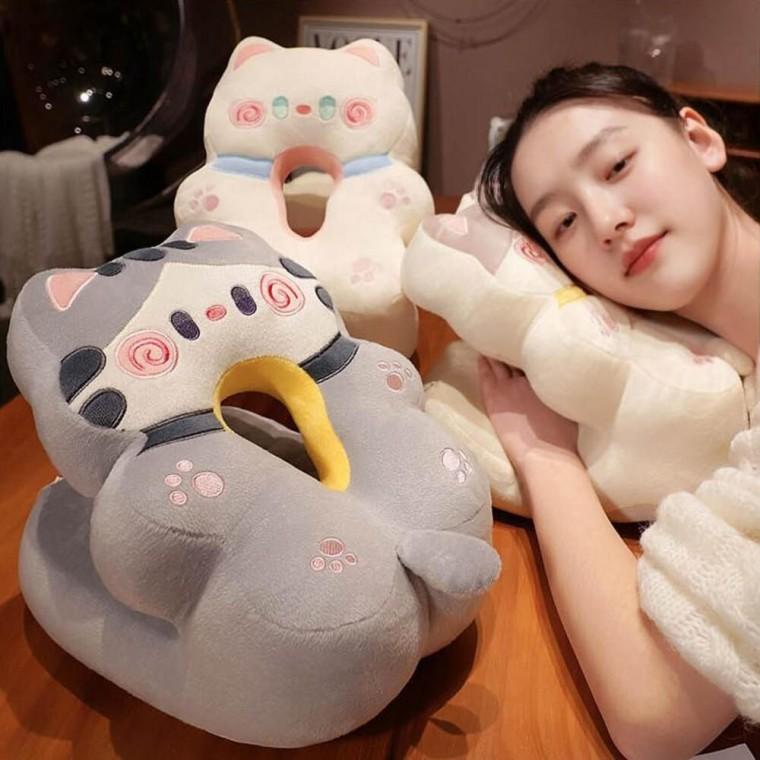 귀여운 캣 디자인 다양한 색상 편리한 낮잠 쿠션 베게
