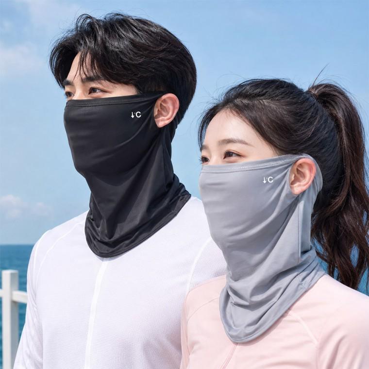 귀걸이 마스크 여름 얼굴 목 커버 햇빛가리개 냉감 쿨 라이딩 마라톤 스포츠 마스크