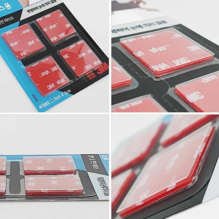 강력 폼 양면테이프(블랙박스) 3x3cm 고정테이프 아크릴폼테이프 벽에붙이는테이프 블랙박스테이프 아크릴