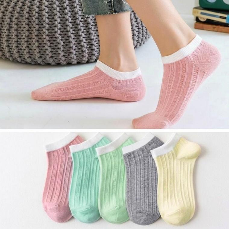 여성 5컬러 편안 여름 파스텔톤 데일리 발목양말 10켤레