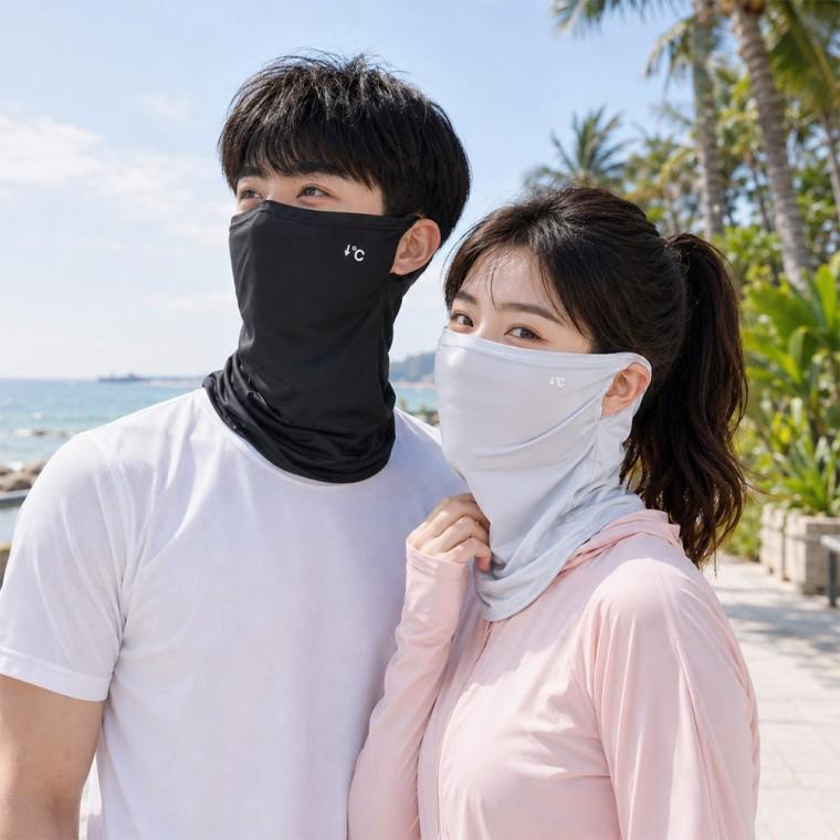 귀걸이 마스크 냉감 얼굴 목 자외선차단 햇빛가리개 등산 골프 쿨 페이스 안면 커버