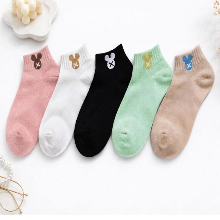 여성 패션양말 부드러운 베어곰 발목양말 10켤레