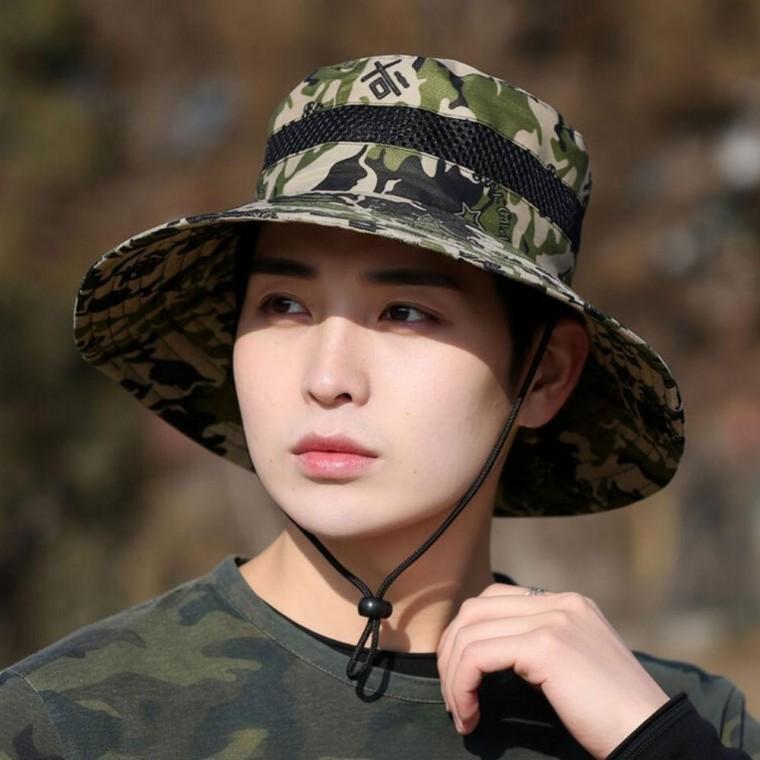 넓은 챙 깔끔 통기성 좋은 메쉬 밴딩 밀리터리 사파리모자