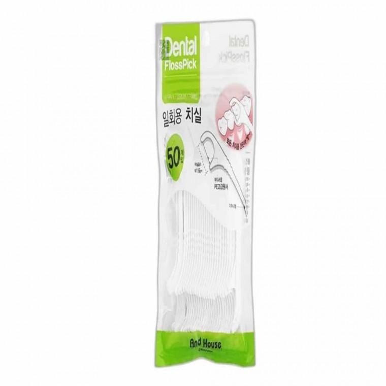 일회용 치실 50P 치아세정기 휴대용구강세정기 양치치실 치아청소 치간세정기 치아치실 치석제거기 일회용