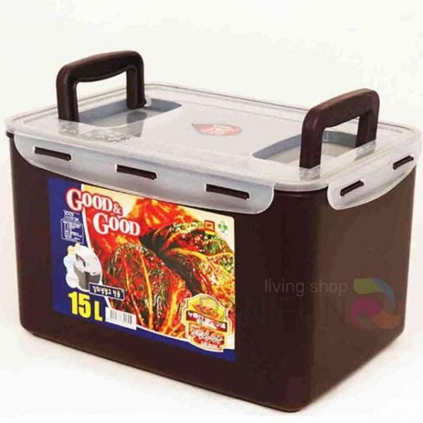 핸들 밀폐용기 15L 김치통밀폐용기 김장보관용기 플라스틱밀폐용기 김장김치통 김치통