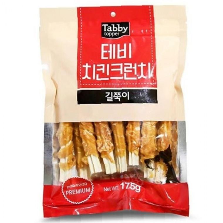 강아지 치킨 섬세한 크런치 스틱 175g 1P 애견 고기말이 개껌