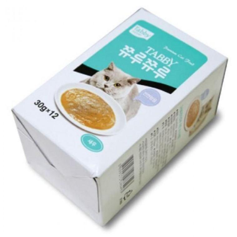 고양이 트릿 정돈 쮸루쮸루 새우 30g 12P 반려묘 파우치