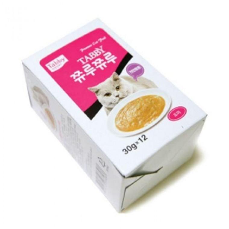 고양이 트릿 실용 쮸루쮸루 도미 30g 12P 반려묘 파우치