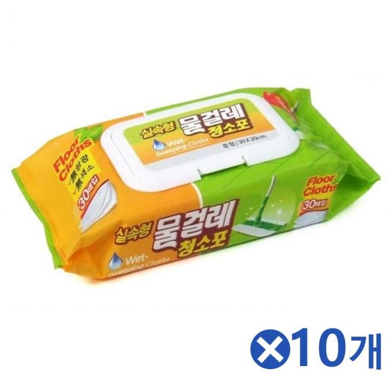 캡뚜껑 물걸레 청소포 30 매개 바닥 리필