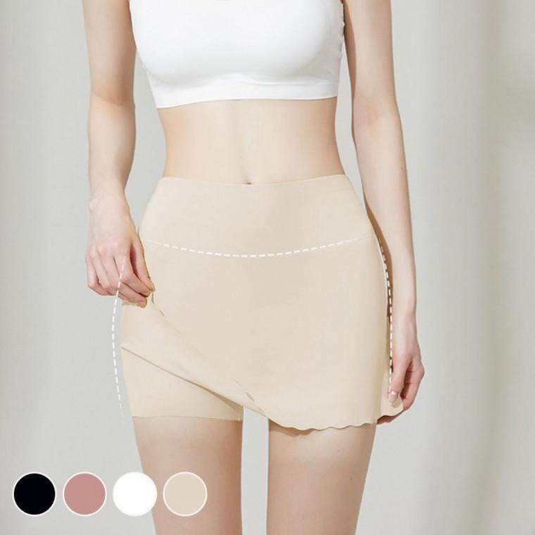 여성 심리스 멋스러운 물결 디자인 속옷 대용 Y존 덮개 데일리 치마속바지