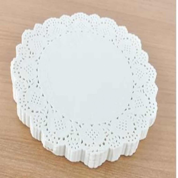 도일리 페이퍼 원형(21.5cm)100매 원형도일리 종이코스터 접시받침 원형페이퍼 컵코스터 종이포장재 종이컵