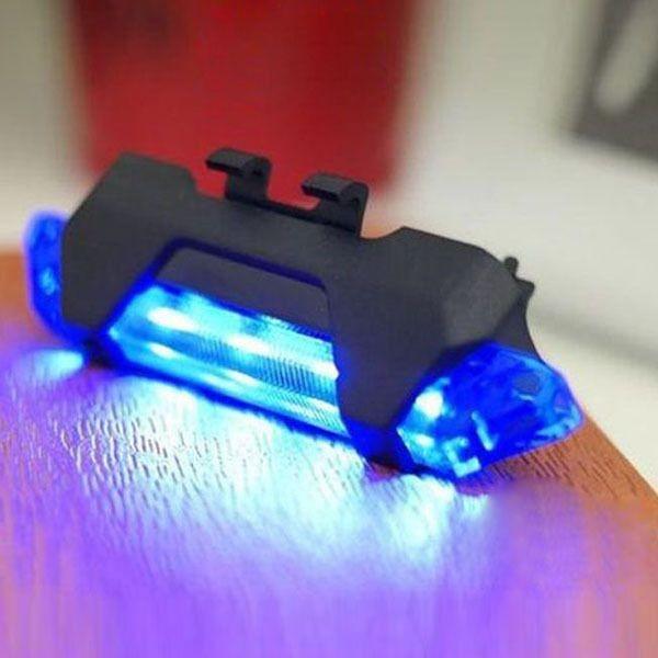 coms 자전거 LED 안전 점멸기 USB 충전 블루