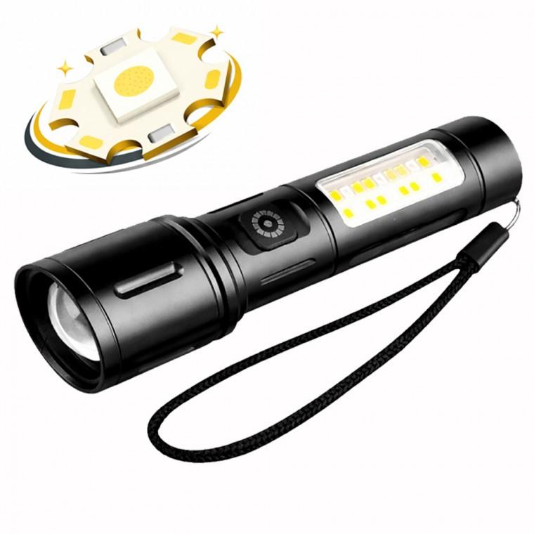 COB LED 야외 등산 랜턴 충전식 멀티 줌 손전등 후레쉬 WL603아답터포함