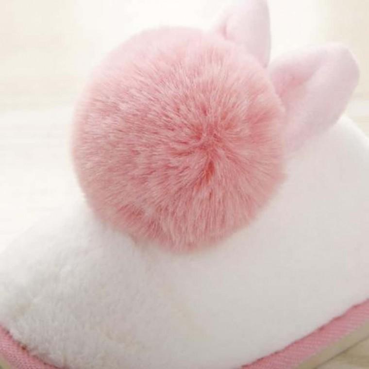 토끼털 실내화 여성 핑크 토끼실내화 토끼털실내화 겨울용실내화