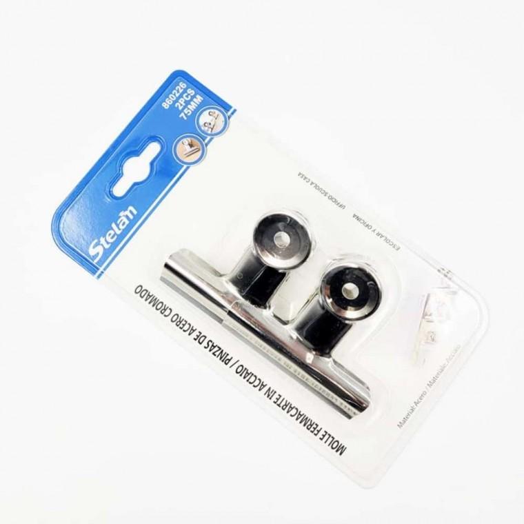 스틸 서류집게 75mm 2P 페이퍼클립 철클립 모서리집게