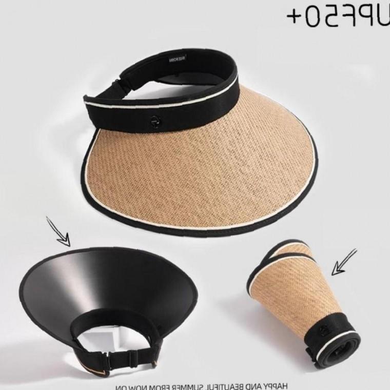 3컬러 간편 실용적 폴딩 아웃도어 와이드챙 썬캡 모자