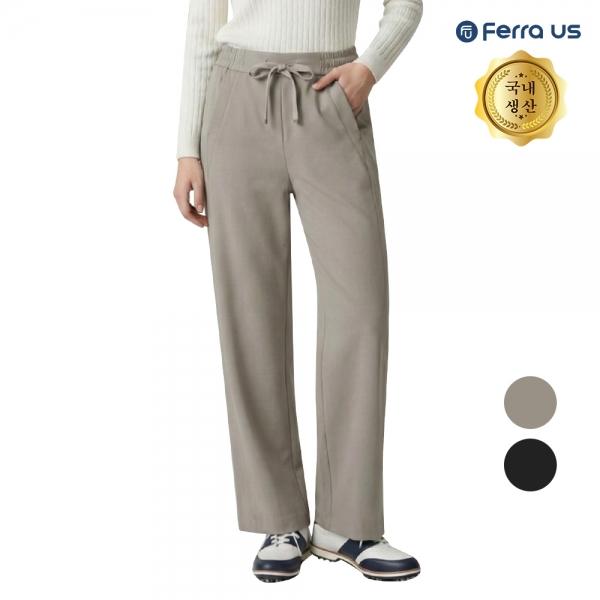 페라어스여성 국산 고신축 허리 스트링 와이드 골프 팬츠 APS6YE8650