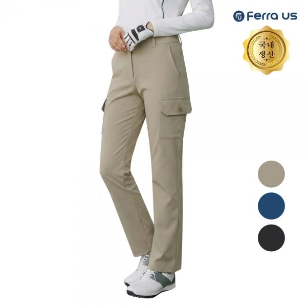 페라어스여성 국산 고신축 카고 포켓 뒷밴딩 골프 팬츠 APS6YE8649