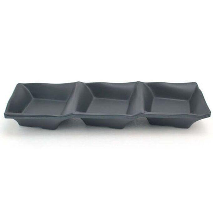 멜라민 접시 종지 그릇 나눔 접시 소스 그릇 3칸 25cm