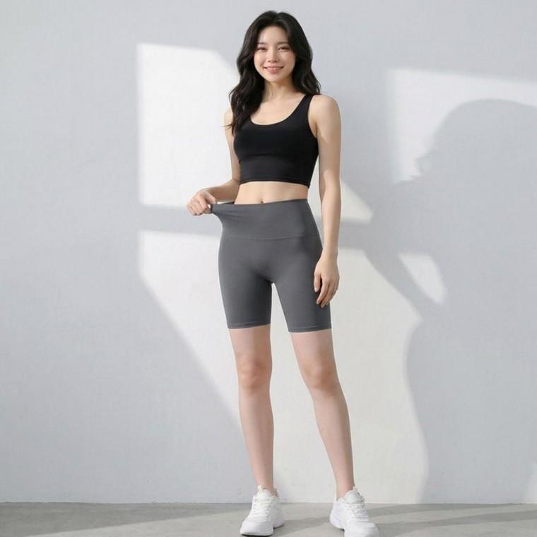 여성 2컬러 데일리 쫀쫀 슬림핏 5부 바이커 쇼츠 레깅스