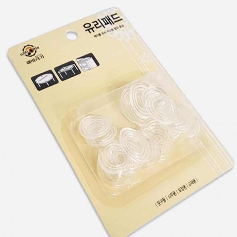 원형 유리패드 20p 미끄럼방지패드 밀림방지스티커 테이블패드 유리고정 유리받침 논슬립패드 가구미끄럼방