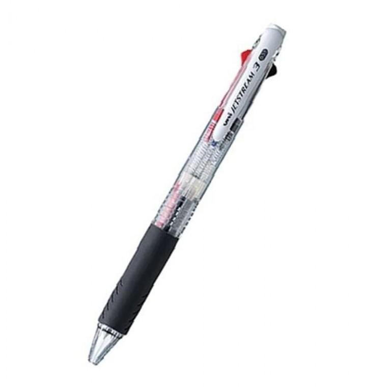 유니 귀여운 제트스트림 3색 0.38mm 투명 SXE3-400-38-T