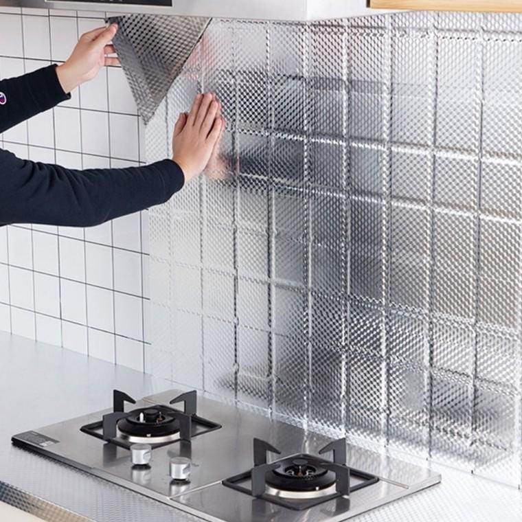 주방 알미늄시트지 60x500cm 주방기름때시트지 주방싱크대시트지 씽크대시트지