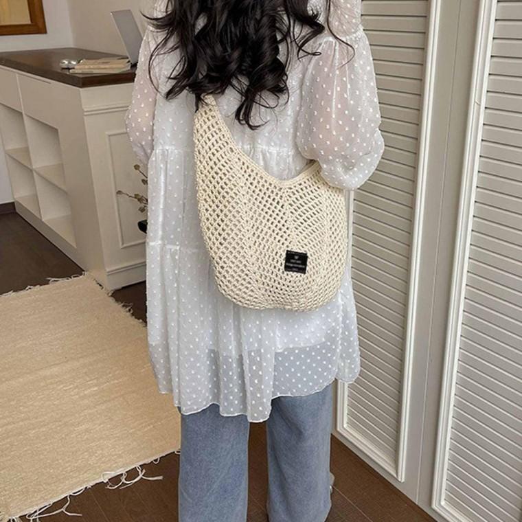 부츠컷팬츠 패턴 휴가 밀짚 부츠컷슬랙스 하이웨이스트팬츠 숄더백 비치 여름 데일리 바캉스