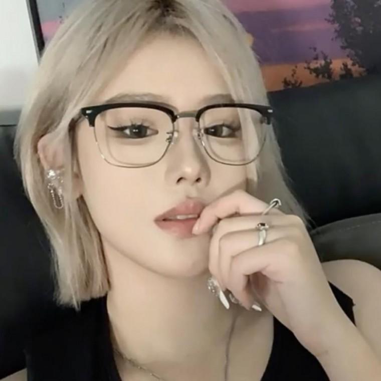 하금테 반뿔테 안경 블루라이트차단안경 도수없는안경
