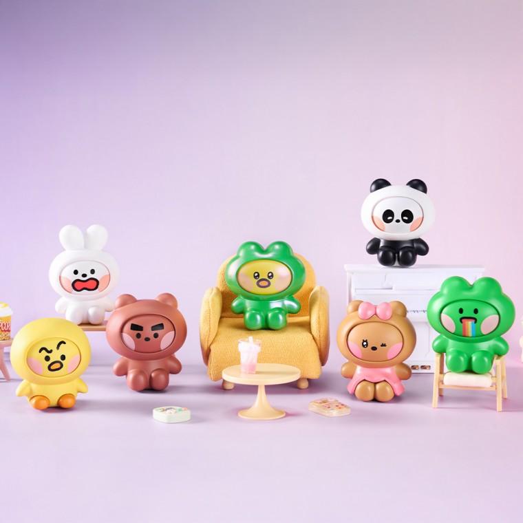 라인프렌즈 미니니 페이스피규어 7종 랜덤 1종 피규어 랜덤피규어 키덜트