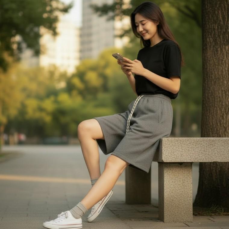 버뮤다 5부 밴딩팬츠